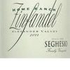 Seghesio Zinfandel Home Ranch Alexander Valley